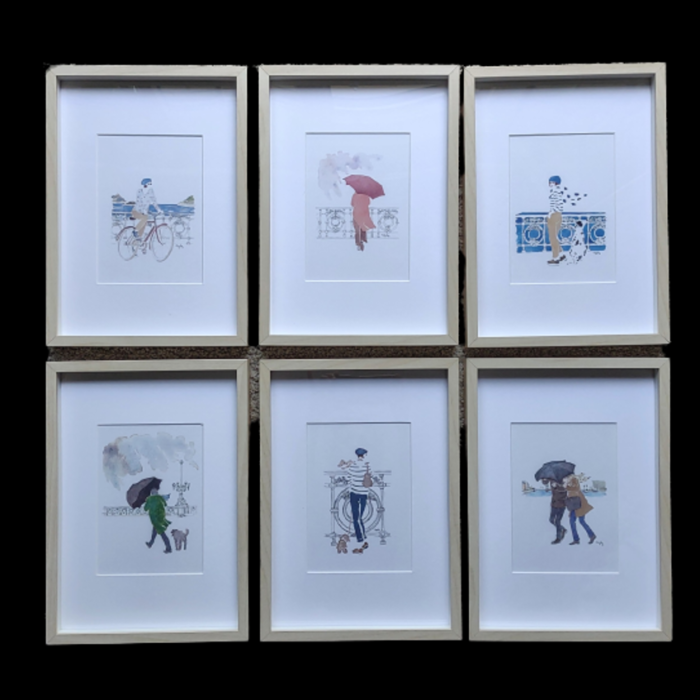 Colección de láminas de Donostia (tres o seis)