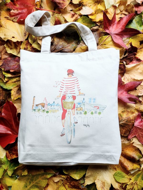 Bolsa tote bag En bici por Bilbao - Imagen 5