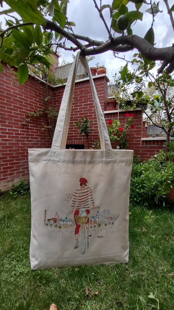Bolsa tote bag En bici por Bilbao - Imagen 4