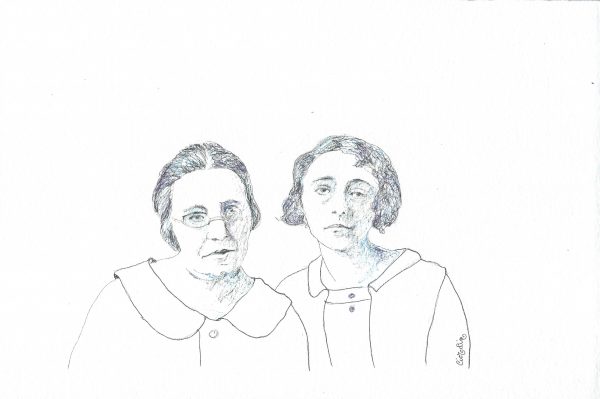 Las hermanas Uriz 18.5 x 27.5