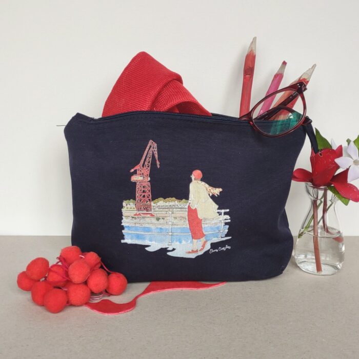 Bolso de mano Grúa Carola Bilbao Azul