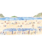 Toldos en la playa ELENA CIORDIA Postales Donosti 215x110 mm_025