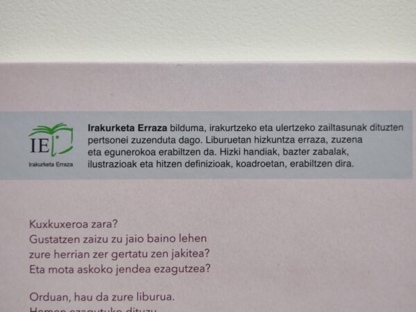 Contraportada Irakurketa Erraza Contraportada Irakurketa Erraza