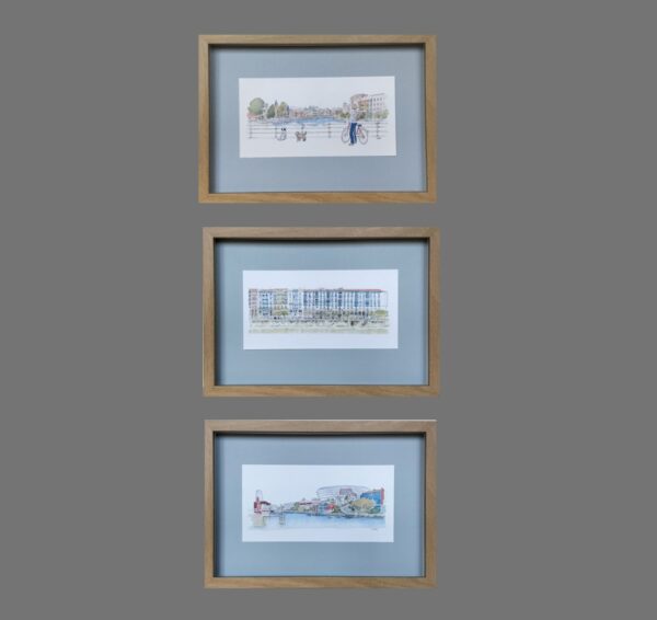 CONJUNTO DE TRES LÁMINAS APAISADAS BILBAO 11 X 21 ELENA CIORDIA CONJUNTO DE TRES LÁMINAS APAISADAS BILBAO 11 X 21 ELENA CIORDIA