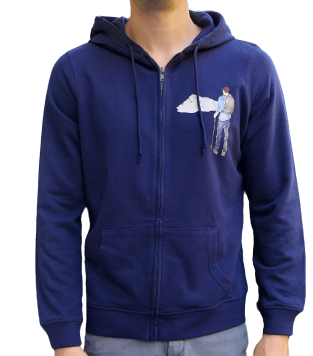 Sudadera con cremallera Anboto azul Unisex
