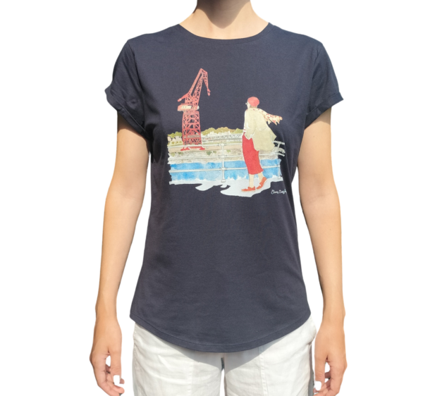 CAMISETA ELENA CIORDIA GRUA CAROLA AZUL