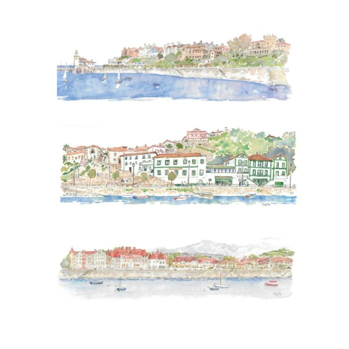 Tres láminas apaisadas Getxo
