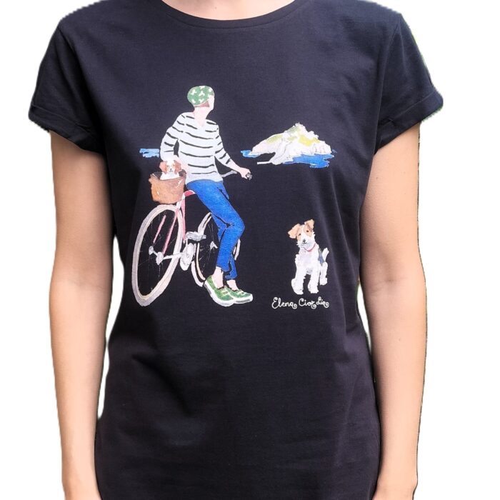 Camiseta de mujer Gaztelugatxe azul