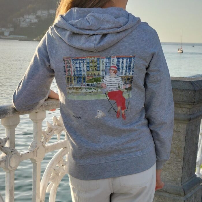 Sudadera con cremallera Café en Marzana