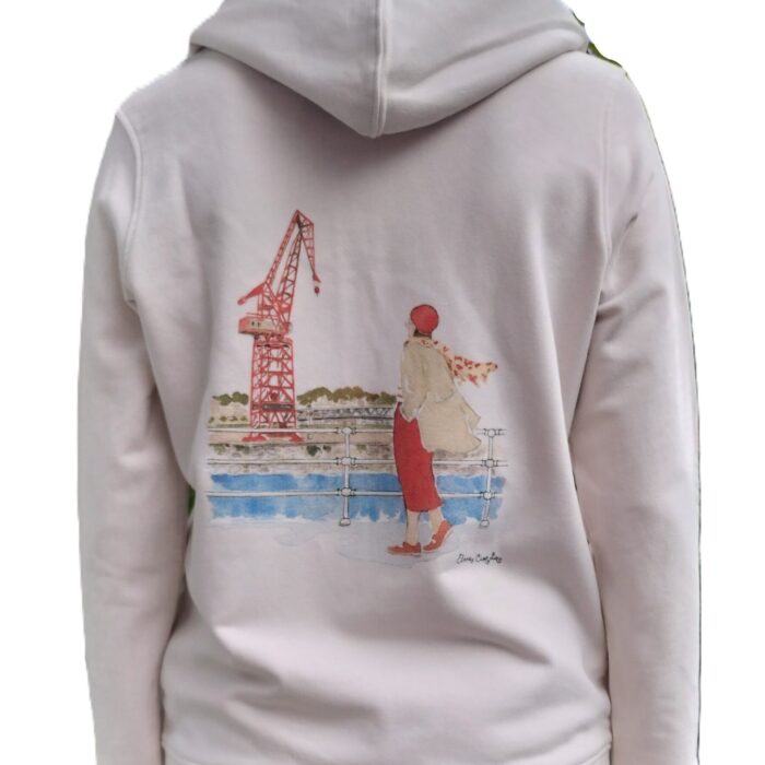Sudadera Grúa Carola Bilbao con cremallera