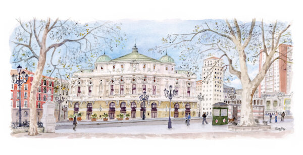 ELENA CIORDIA Lámina Teatro Arriaga 315x160mm ELENA CIORDIA Lámina Teatro Arriaga 315x160mm