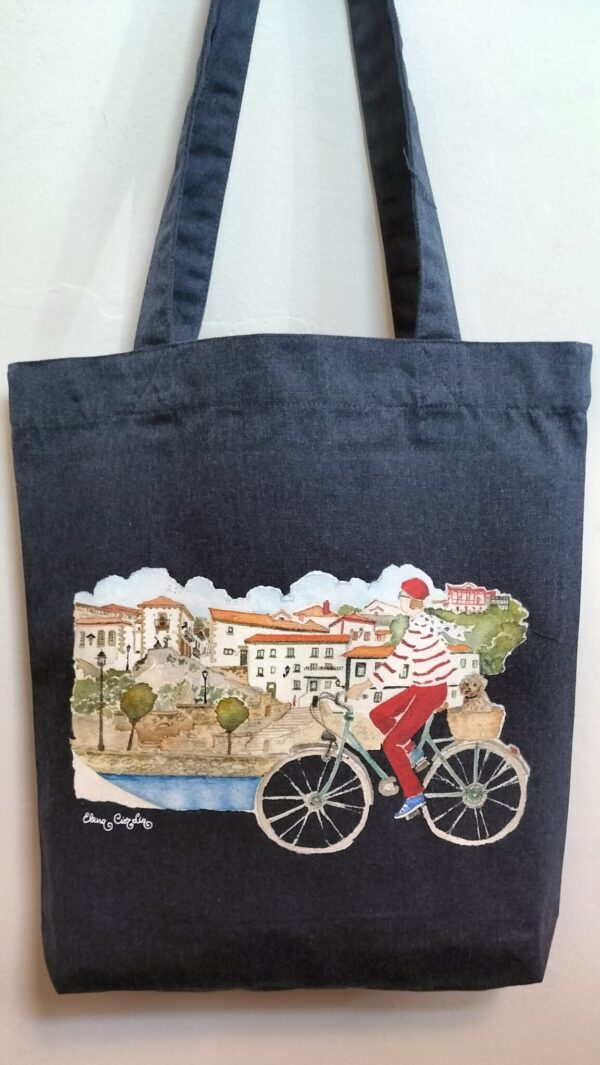 Bolsa tote bag Puerto Viejo azul - Imagen 4