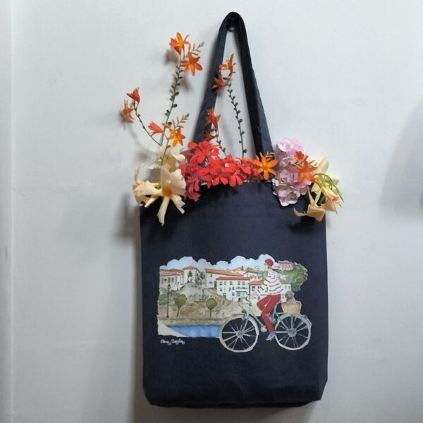 Bolsa tote bag Puerto Viejo azul - Imagen 2