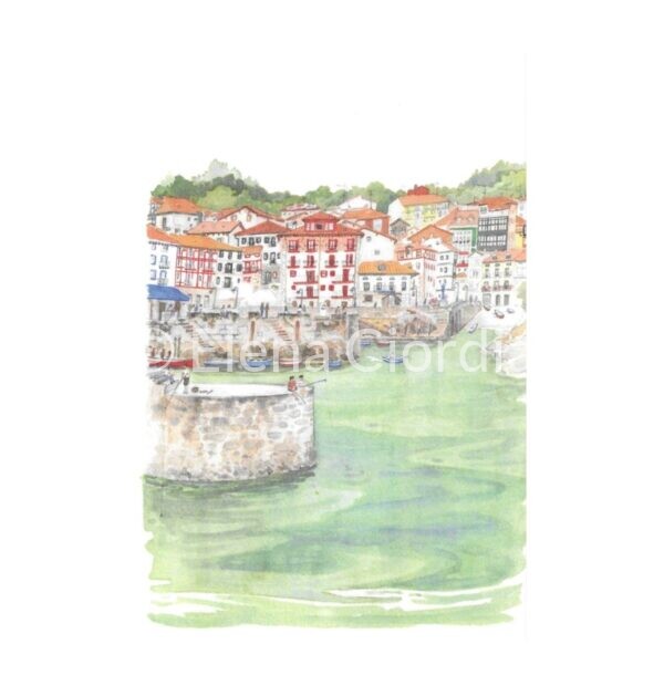 ACUARELA MUNDAKA PORTUA ELENA CIORDIA WEB