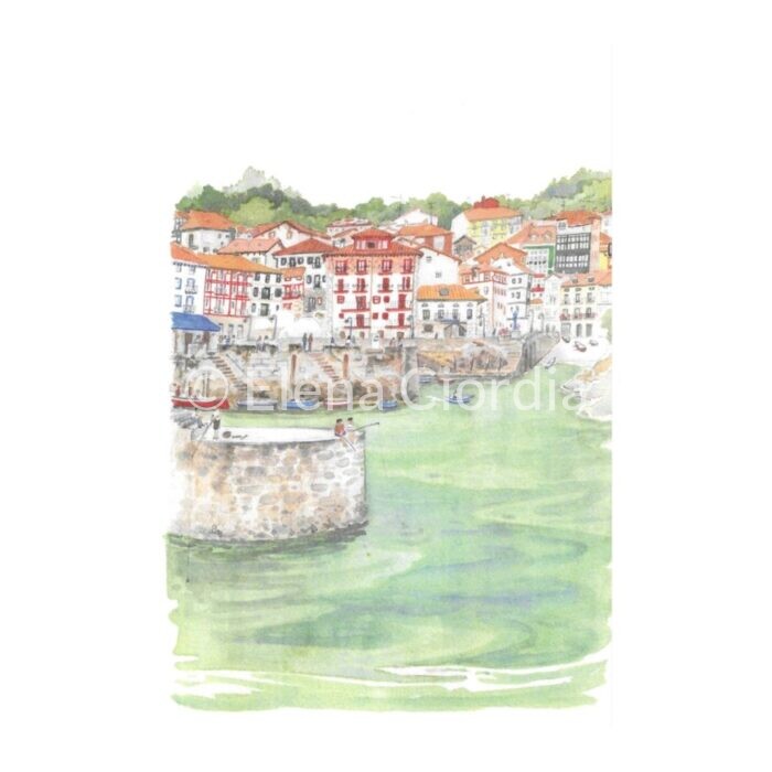 Acuarela Mundaka Portua
