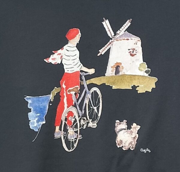 CAMISETA AIXERROTA AZUL MANGA FRANCESA ELENA CIORDIA 2 CAMISETA AIXERROTA AZUL MANGA FRANCESA ELENA CIORDIA 2