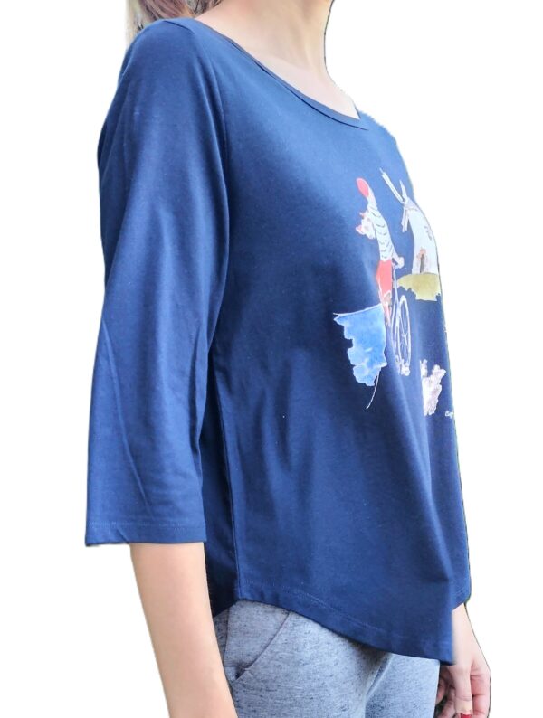 CAMISETA AIXERROTA AZUL MANGA FRANCESA ELENA CIORDIA 5 CAMISETA AIXERROTA AZUL MANGA FRANCESA ELENA CIORDIA 5