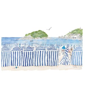 Toldos en la playa de Ondarreta